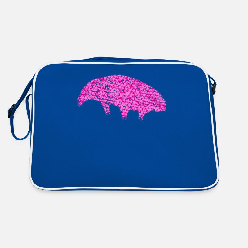 Tardigrade Wasserbär Herzen Bärtierchen Retro Tasche