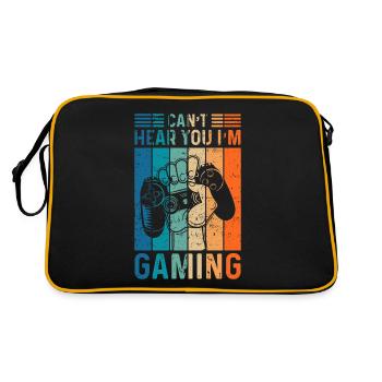 Je ne peux pas vous entendre Je suis contrôleur de jeu Citation de joueur - Sac Retro - noir/or - Dos