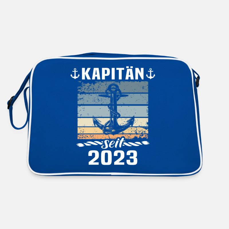 Kapitän 2023 Bootsführerschein Boot Retro Tasche