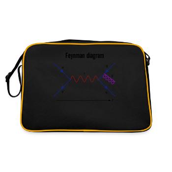 Diagramme de Feynman Physique Physique des champs quantiques - Sac Retro - noir/or - Dos