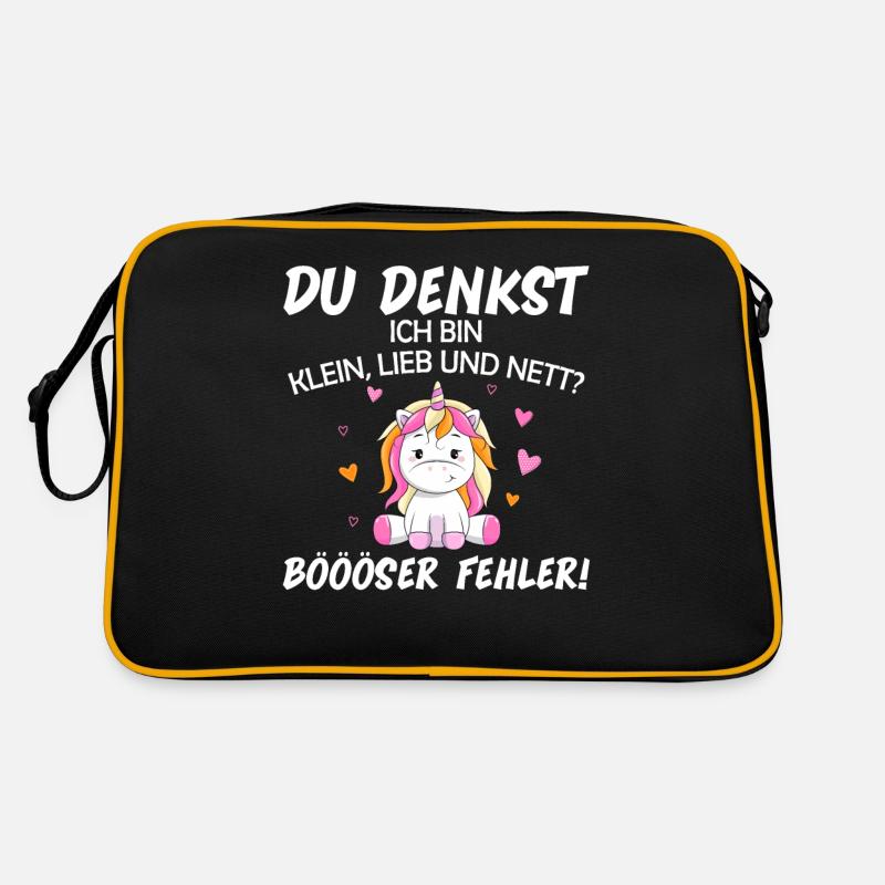 Du Denkst Ich Bin Klein Lieb Und Nett Retro Tasche