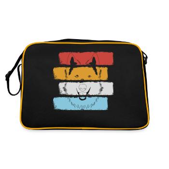 Berger Blanc Chiens de berger - Sac Retro - noir/or - Dos