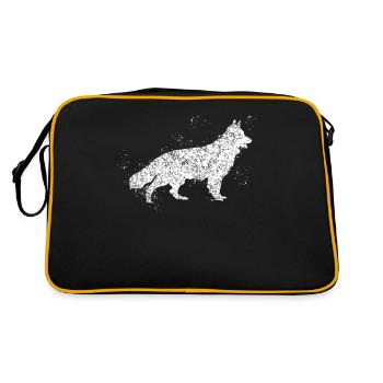 German Shepherd White Shepherd Dogs - Retro Bag - black/gold - Back