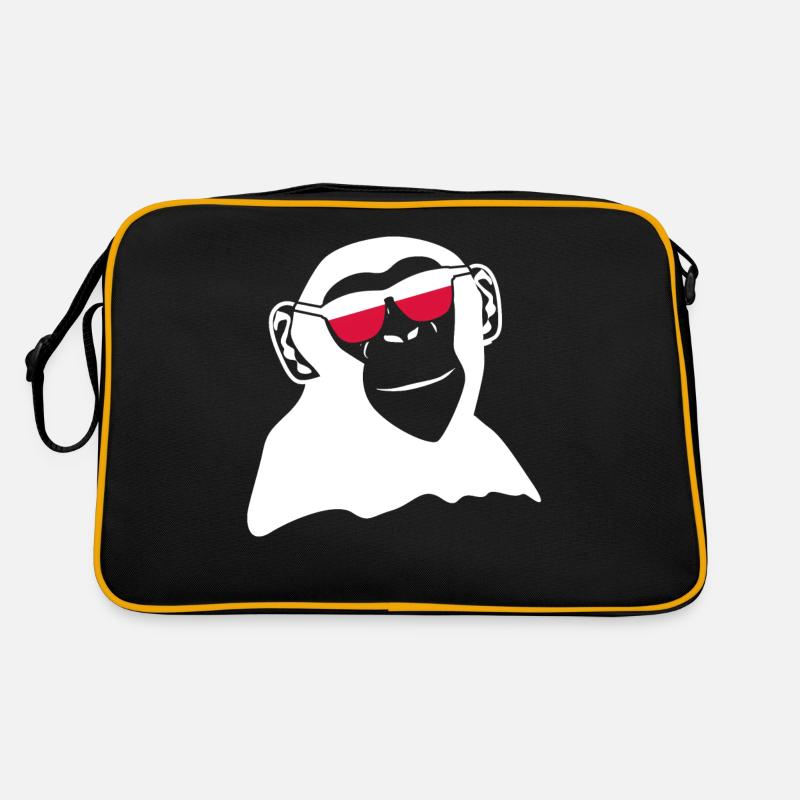 Drapeau polonais Pôle Chimpanzé Pologne Sac Retro