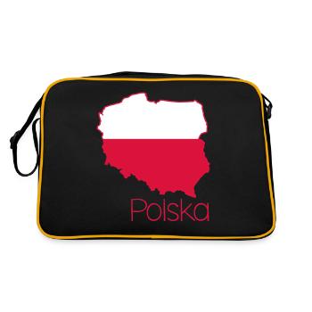 Poland Polish flag Pole - Retro Bag - black/gold - Back