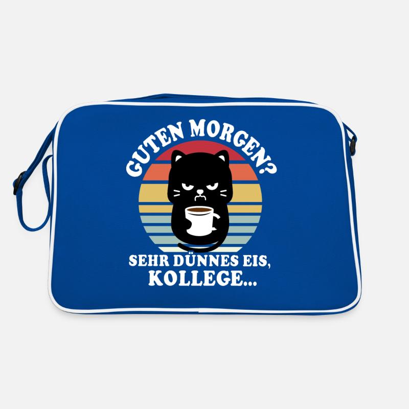 Katze Kaffee Geschenk Arbeitskollegen Retro Tasche