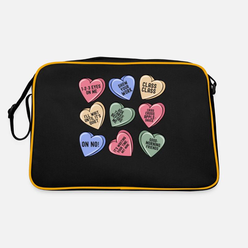 Drôle de professeur Conversation de la Saint-Valentin Cœur Sac Retro