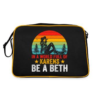 Dans un monde plein de Karens Soyez une Beth - Sac Retro - noir/or - Dos