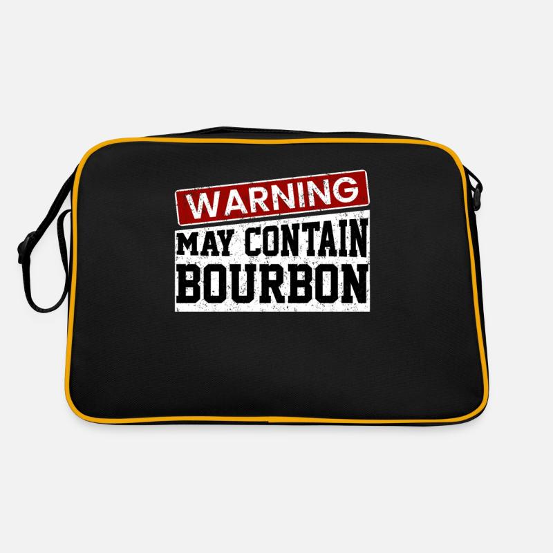 Warnung kann Bourbon enthalten Retro Tasche
