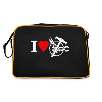 Plombier J’adore le métier de ferblantier - Sac Retro - noir/or - Dos