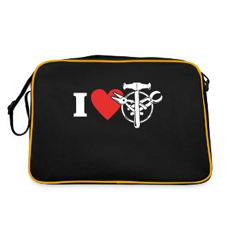 Plombier J’adore le métier de ferblantier - Sac Retro - noir/or - Dos