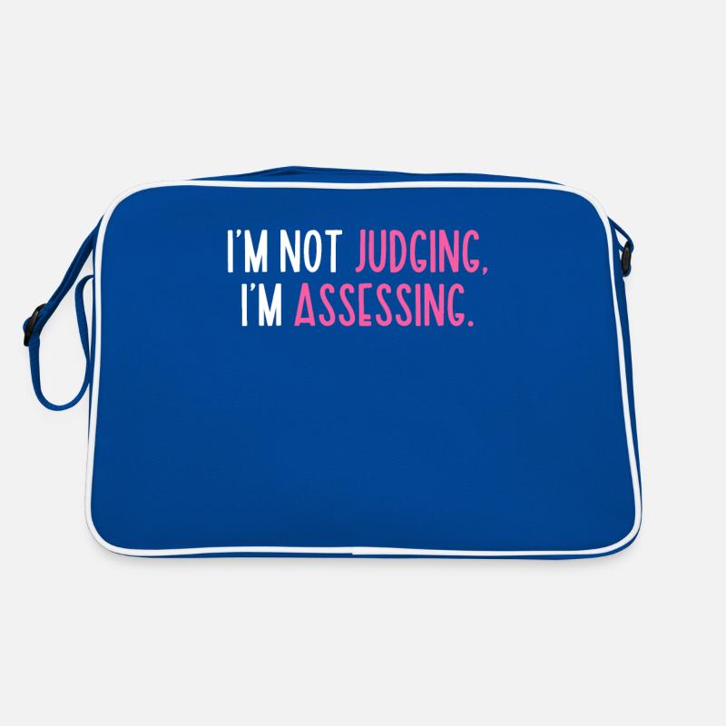 I'm Not Judging I'm Assessing Funny Retro Bag