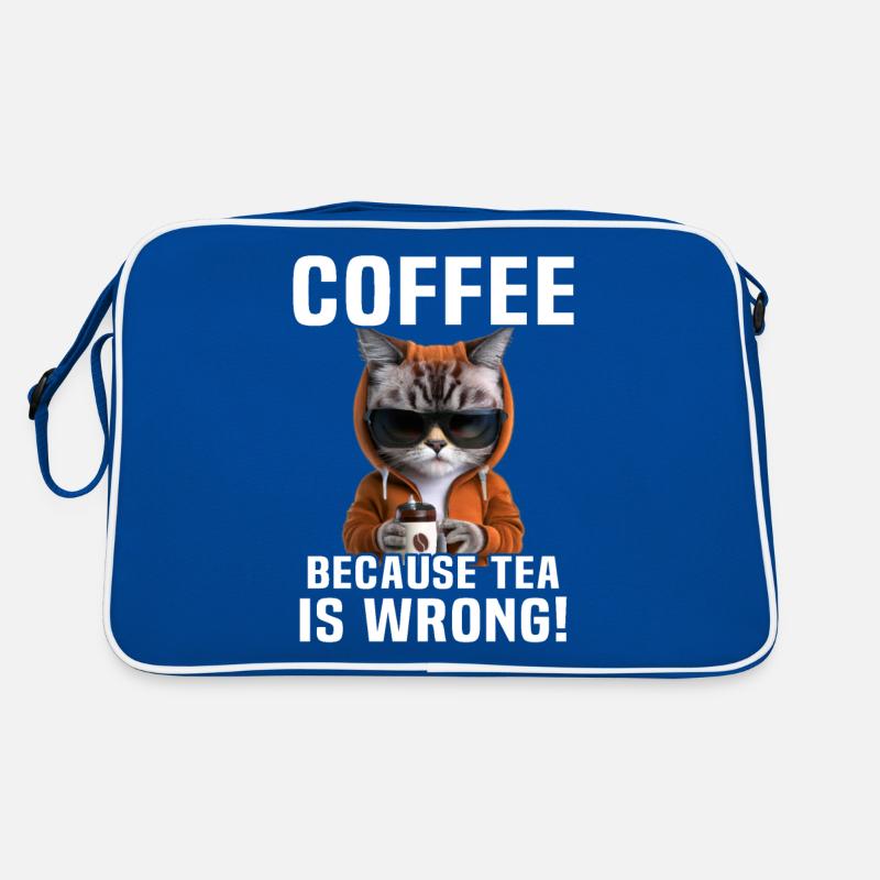 Kaffee Trinken Katze Tee Retro Tasche