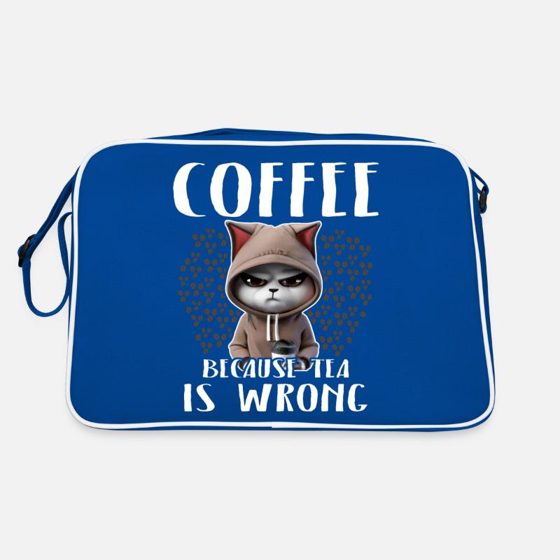 Coffee Drinking Cat Tea Retro Bag