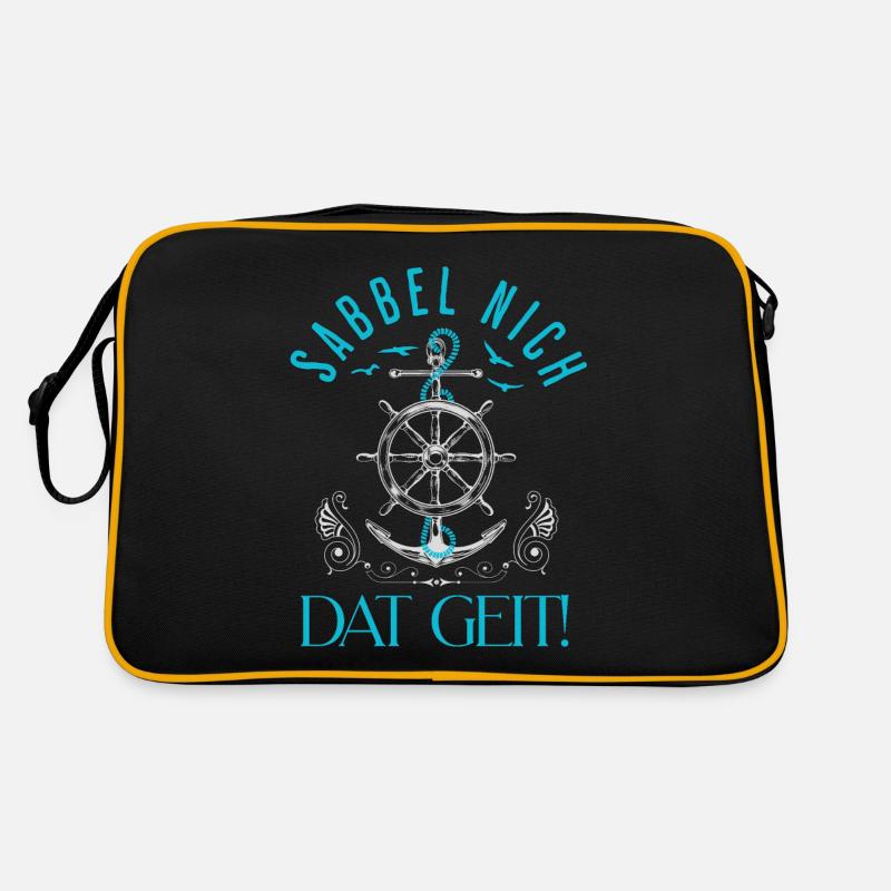Sabbel nich Dat Geit! Norddeutscher Spruch Küste Retro Tasche