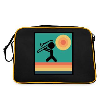 Trombone Tromboniste Trombones - Sac Retro - noir/or - Dos