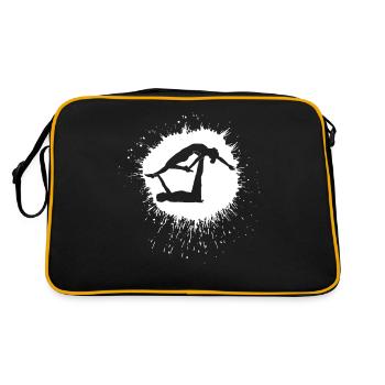 Acroyoga Meditaion Yogalehrer Acro Yoga - Retro Tasche - Schwarz/Gold - Hinten