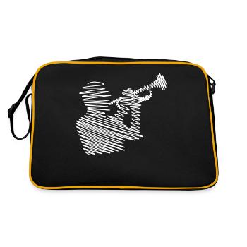 Flugelhorn Orchestra Trompette de cor - Sac Retro - noir/or - Dos