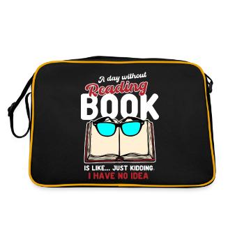 A Day Without Reading a Book Is Like - Retro Bag - black/gold - Back