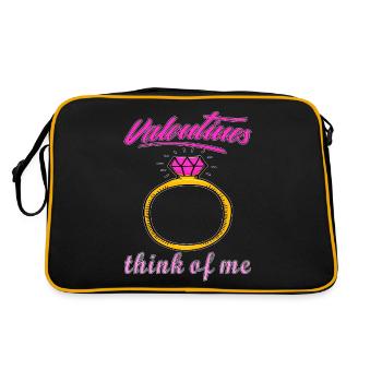 VALENTINES - Retro Tasche - Schwarz/Gold - Hinten