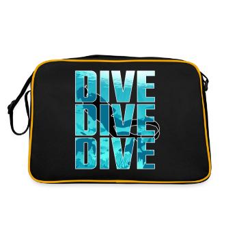 Dive Dive Dive - Retro Bag - black/gold - Back