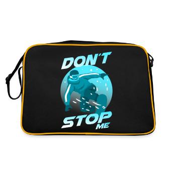 Don't stop me. Snowboard Wintersport - Retro Bag - black/gold - Back