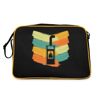 Woodburning stove fireplace retro stove - Retro Bag - black/gold - Back