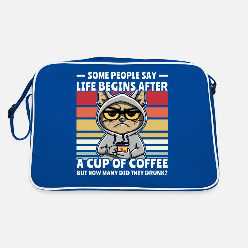Retro Katze Kaffee Retro Tasche