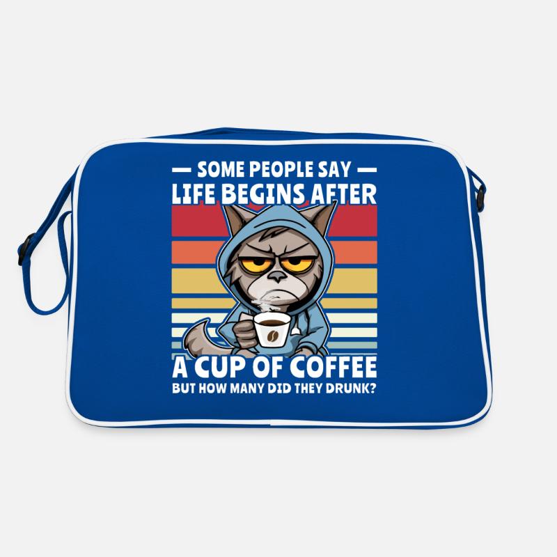 Retro Katze Kaffee Retro Tasche