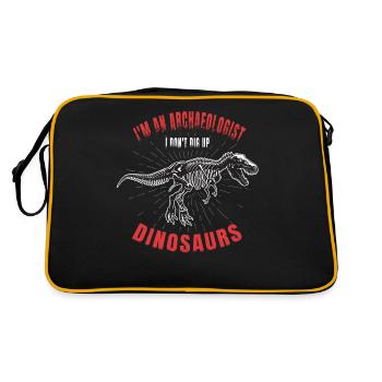 Je suis archéologue et je ne déterre pas les dinosaures - Sac Retro - noir/or - Dos