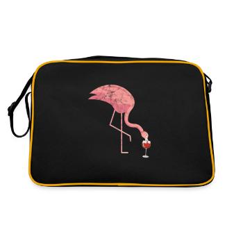 Flamingo Wine - Retro Bag - black/gold - Back