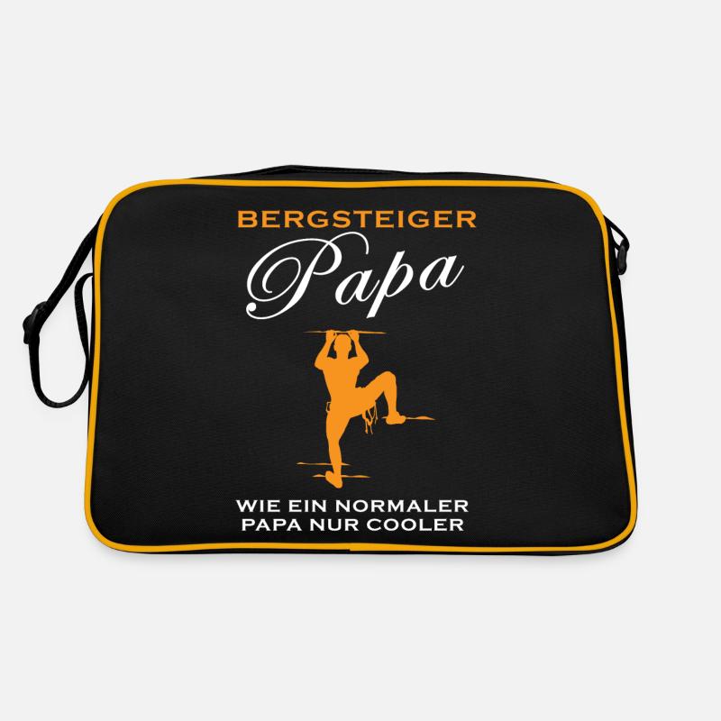 Bergsteiger Papa Spruch Klettern Geschenk Herren Retro Tasche