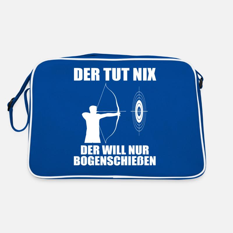 Bogenschießen Bogenschütze Spruch Geschenk Herren Retro Tasche