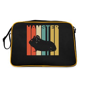 Hamster Fluffy Small Rodent Cage Cage - Retro Bag - black/gold - Back