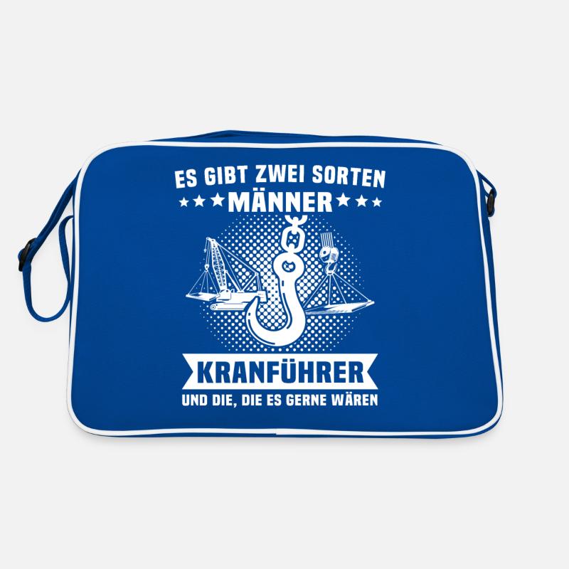 Kranführer Kran Kranfahrer Retro Tasche