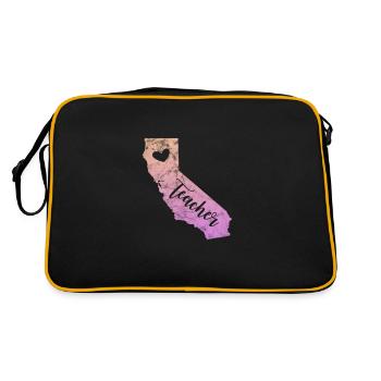 California USA Holidays America Cadeau - Sac Retro - noir/or - Dos