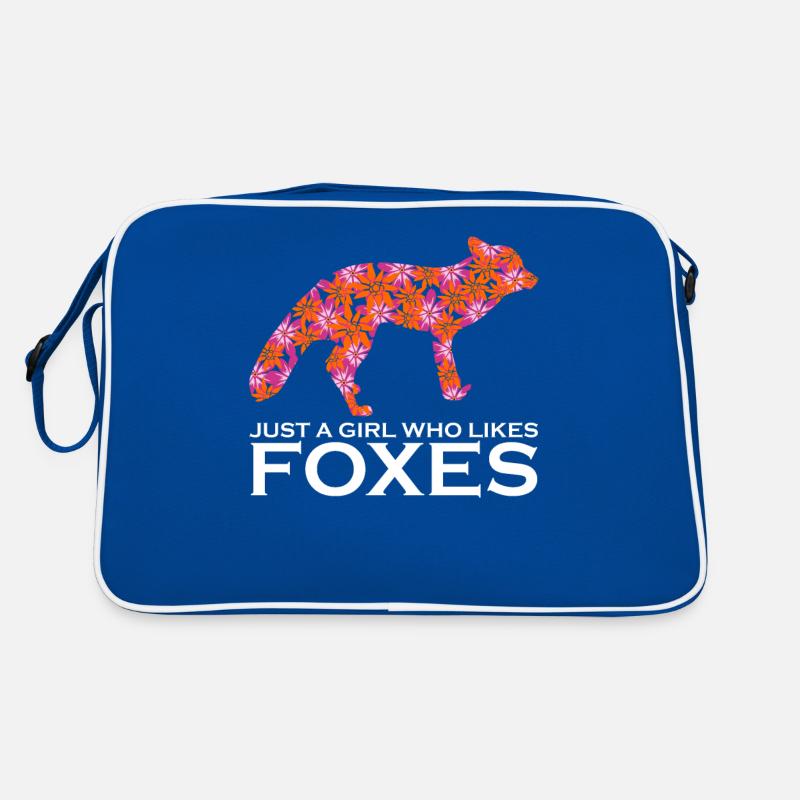 Fox with flowers Retro Bag