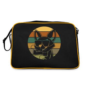 Renard avec lunettes de soleil retro foxes - Sac Retro - noir/or - Dos