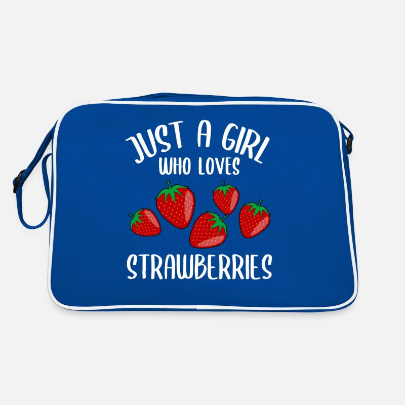 Erdbeere Spruch Geschenk Damen Mädchen Retro Tasche