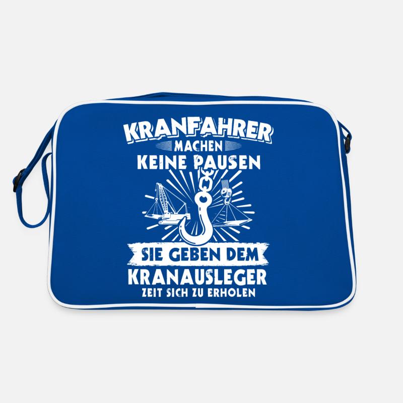 Kranführer Kran Kranfahrer Retro Tasche