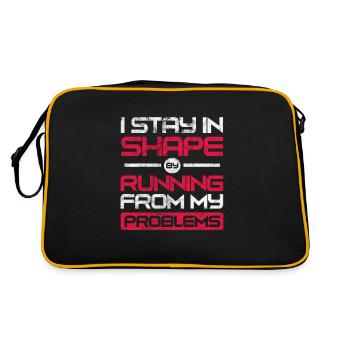 Running Runner Jogging Jogging Runner Gift - Retro Bag - black/gold - Back