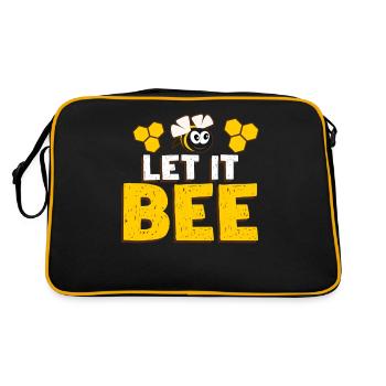 Bees honey bees funny bee - Retro Bag - black/gold - Back