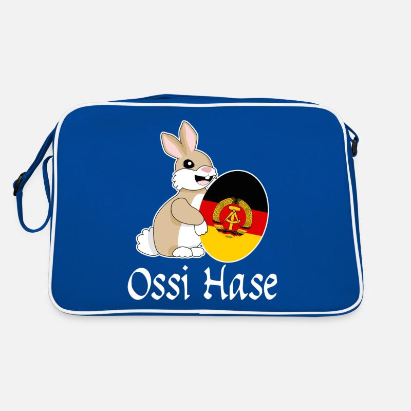Lapin Ossi avec œuf de Pâques d’Allemagne de l’Est Sac Retro