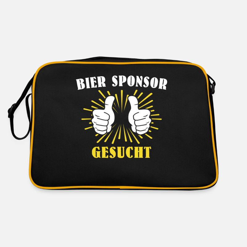 Bier Sponsor Trinksprüche Party Retro Tasche