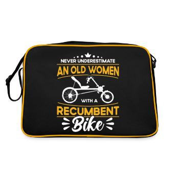 Vélo couché Cycliste couché - Sac Retro - noir/or - Dos