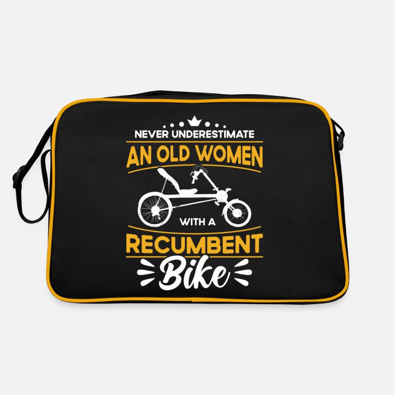 Vélo couché Cycliste couché Sac Retro