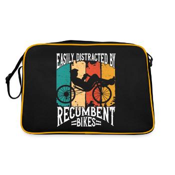 Vélo couché Cycliste couché - Sac Retro - noir/or - Dos
