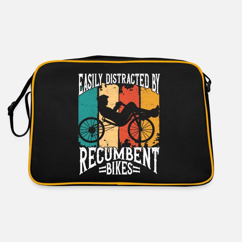 Vélo couché Cycliste couché Sac Retro