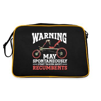 Vélo couché Cycliste couché - Sac Retro - noir/or - Dos
