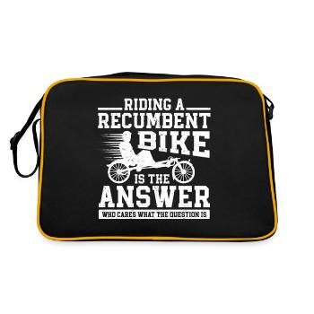 Vélo couché Cycliste couché - Sac Retro - noir/or - Dos